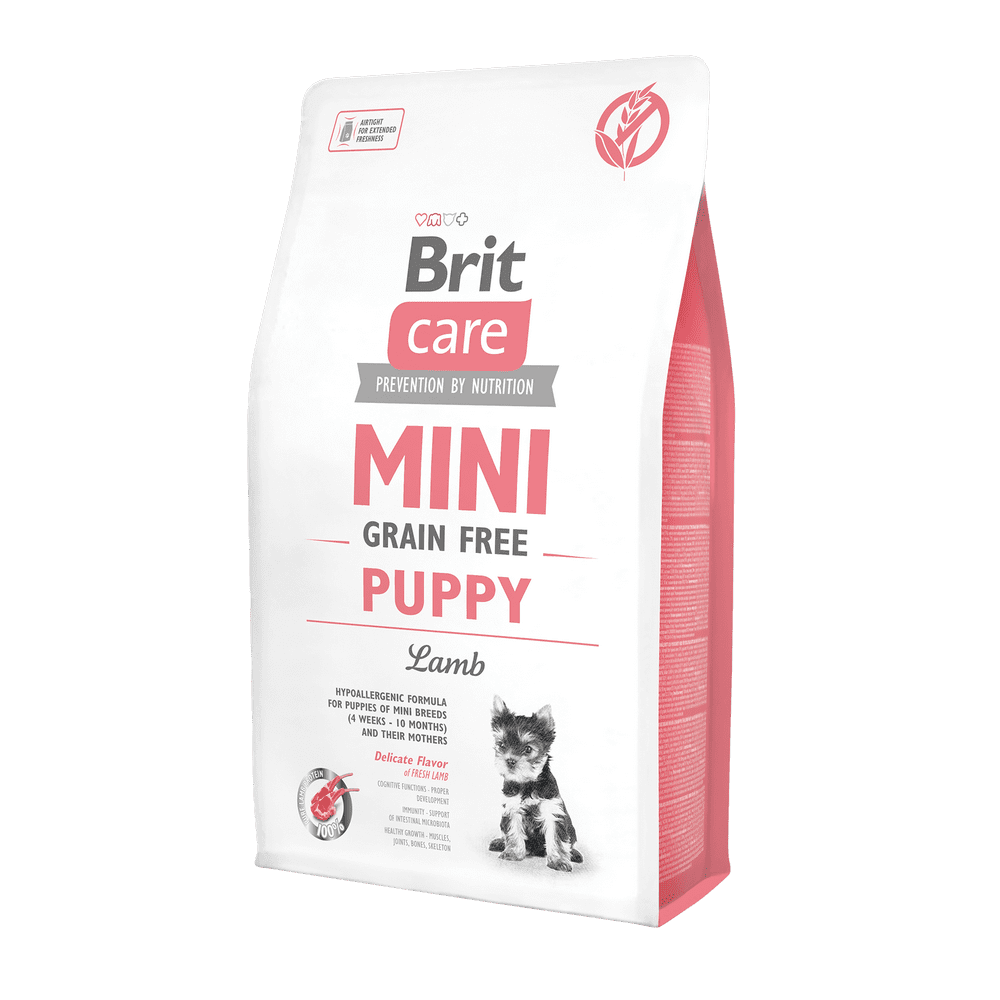 1ad6f85f2b03009780cf2d06e9f02ade Brit Care Mini Puppy Lamb беззерновой сухой корм для маленьких щенков и кормящих сук, 2 кг — изображение 1