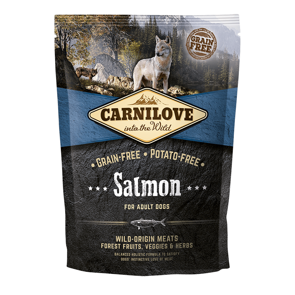 46210524fc0be91b9a9611debe065569 Carnilove Salmon For Adult беззерновой сухой корм для собак с лососем, 1.5 кг — изображение 1