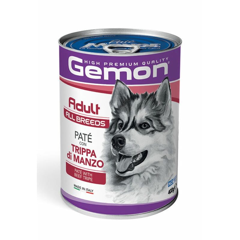 gemon-dog-pate-adult-with-beef-tripe-0-4-kg-pastete-suniem.spm.40086-h1 Gemon Dog Pate Adult with Beef Tripe комплексный влажный корм для взрослых собак с говяжьим рубцом, 400 г — изображение 1